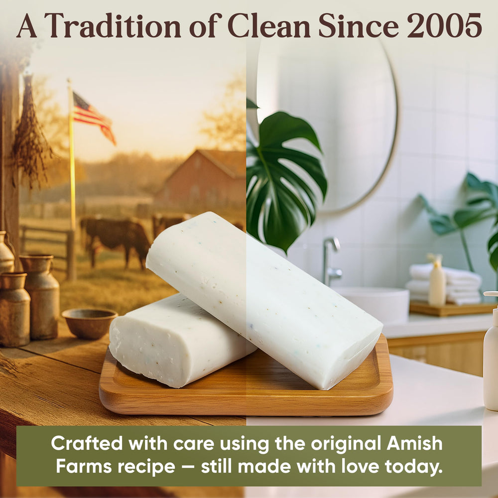Savon Amish Farms – formule végane et sans cruauté pour une routine éthique.