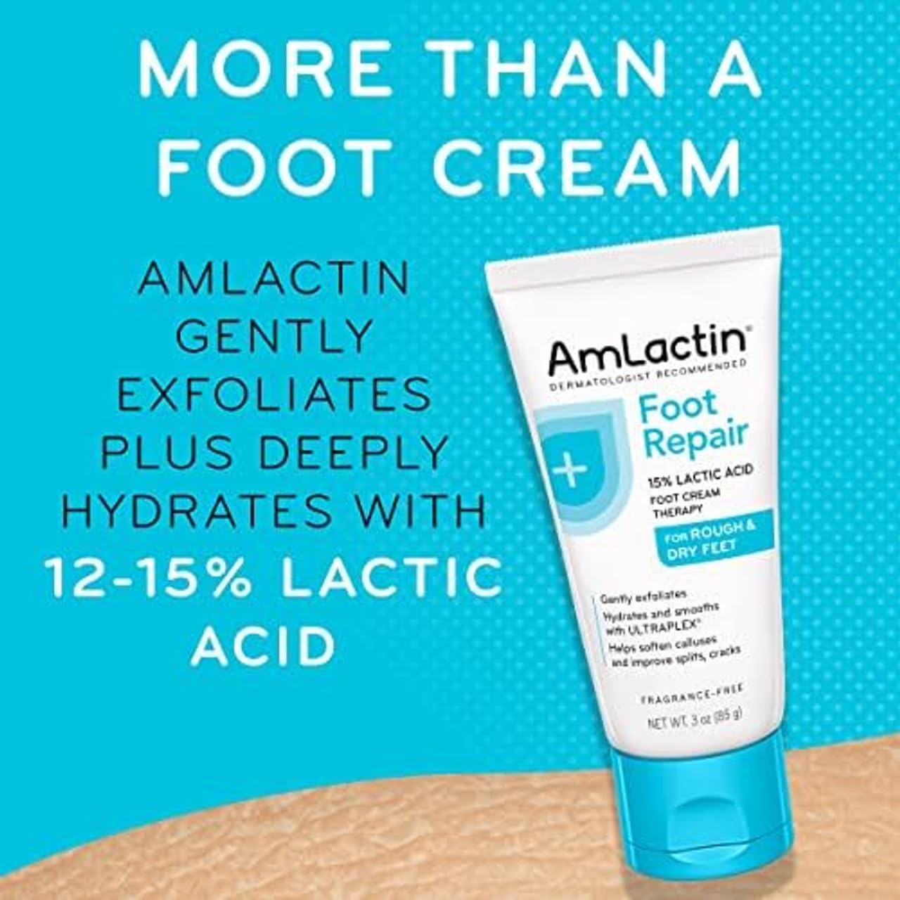 AmLactin Crème Pieds Therapy – sans parfum pour une utilisation douce