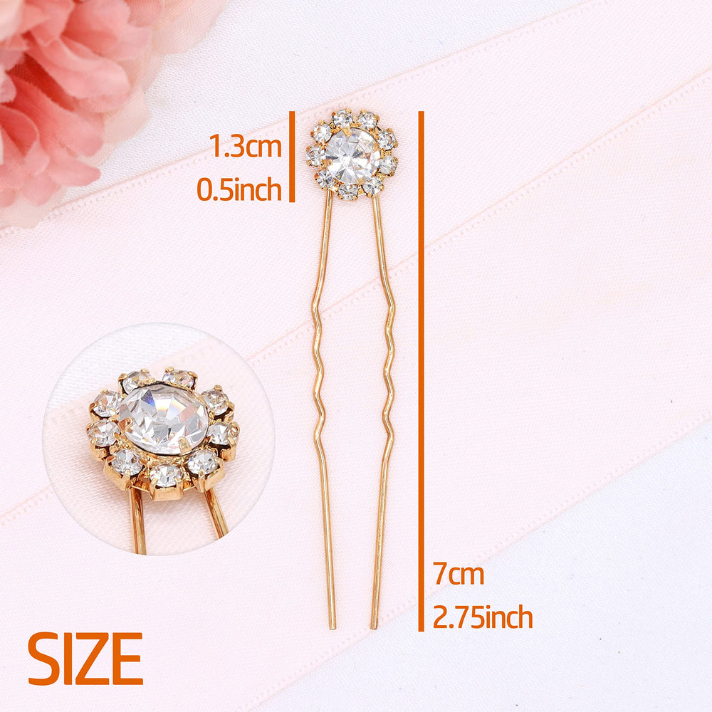 Accessoire Ammei Headpiece pour mariée et demoiselles d'honneur, cristal doré scintillant