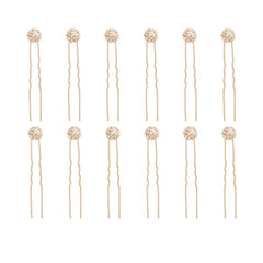 Épingle Ammei Headpiece en cristal doré pour mariée, éclat durable et élégant