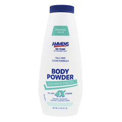 Ammens Poudre Shower Fresh – bouteille 11 oz, fraîcheur et protection déodorante au quotidien.