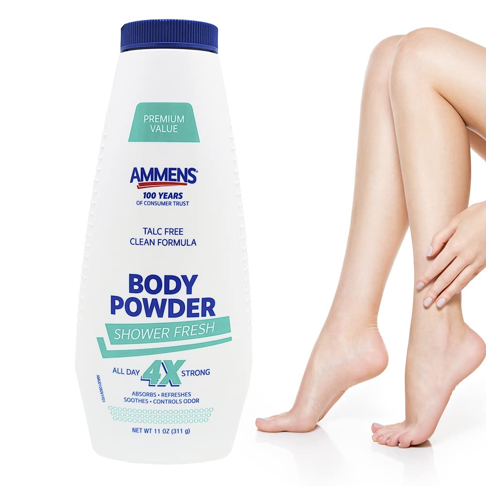 Ammens Poudre Shower Fresh – texture apaisante et confort durable après la douche.