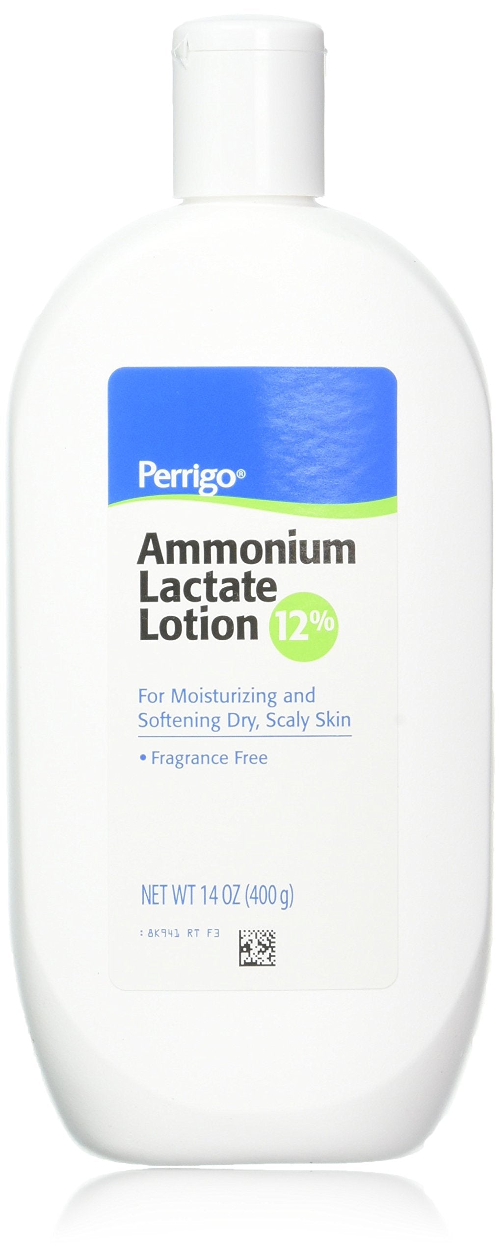 Lotion Ammonium Lactate 12% dans la bouteille à clapet, hydratation pratique.