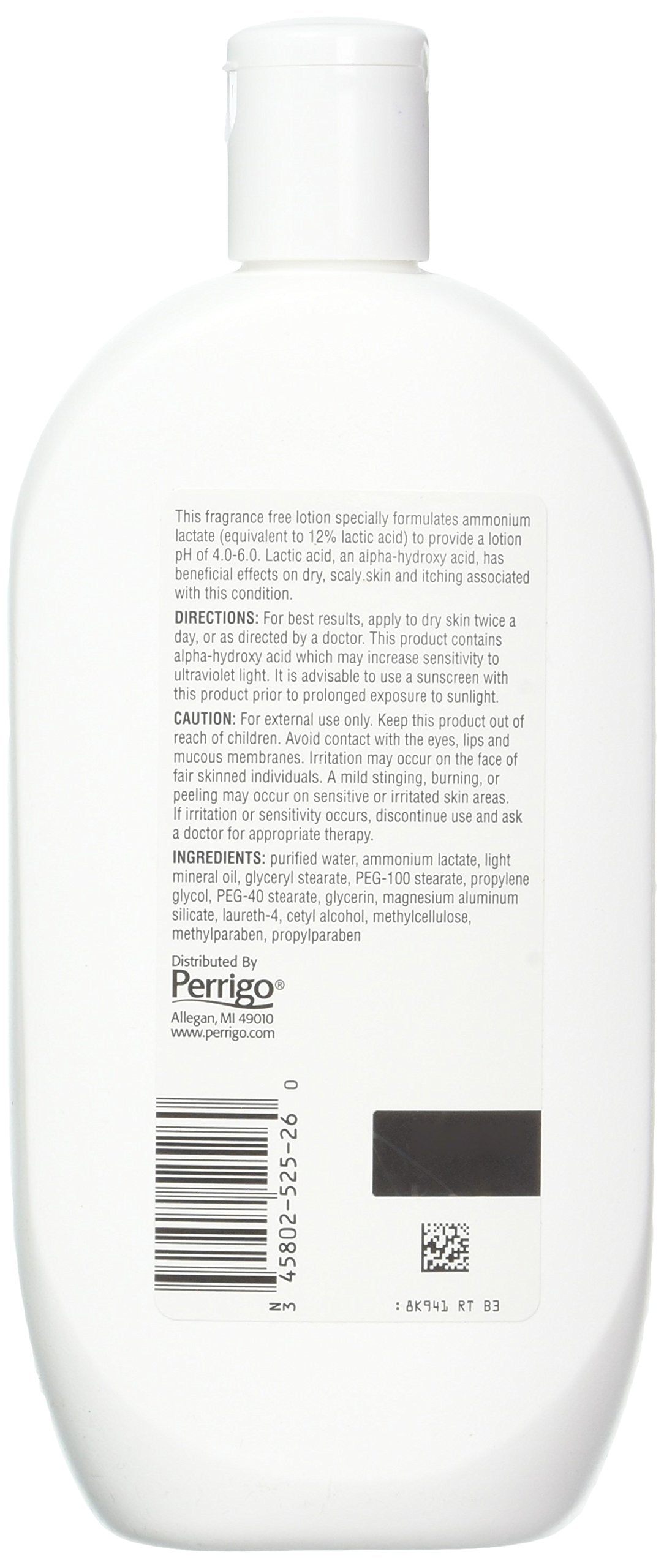 Texture légère de la Lotion Ammonium Lactate 12%, absorption rapide.