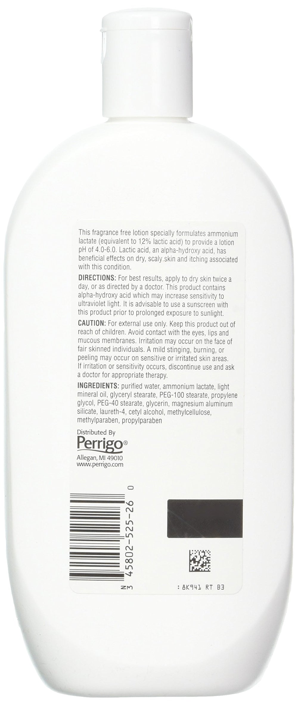 Texture légère de la Lotion Ammonium Lactate 12%, absorption rapide.