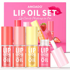 AMOADO Lip Oil – bouteille-gloss non-collante pour hydratation durable.