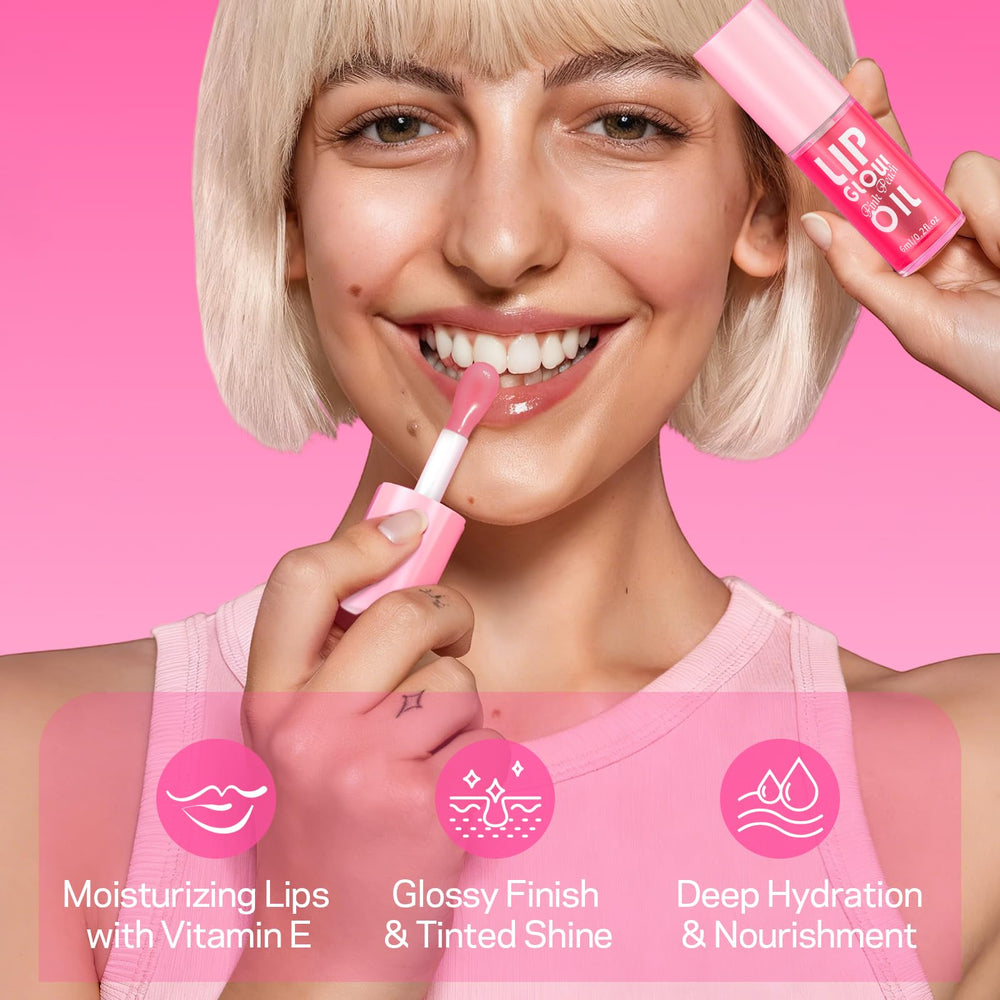 AMOADO Lip Oil – teinte fraise pour une touche fruitée lumineuse.