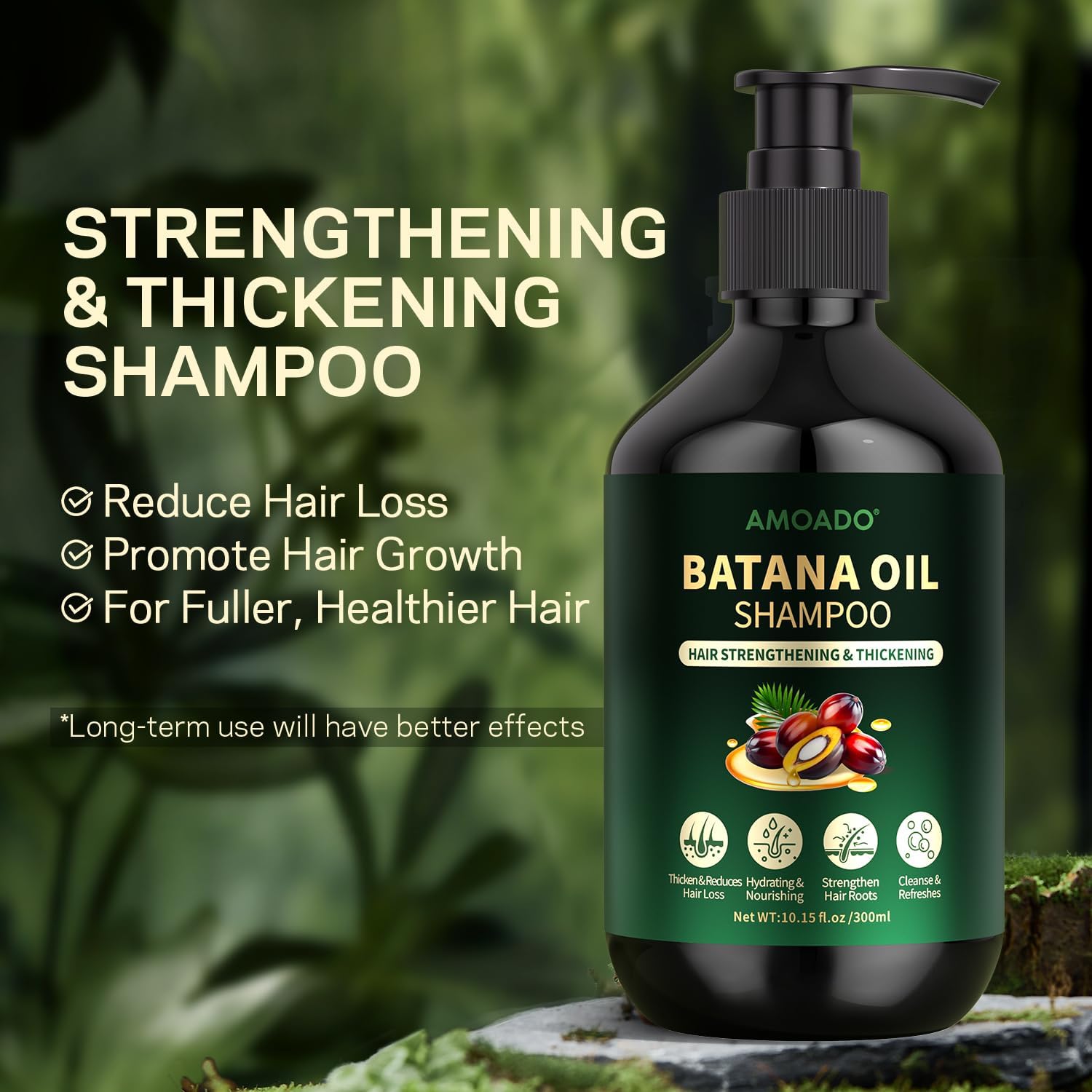 AMOADO Batana – mousse douce pour cheveux propres et souples.