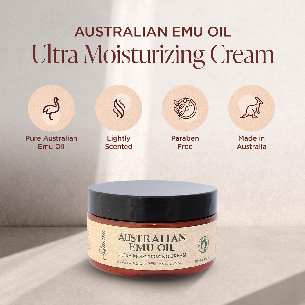 Application mains avec Amora Emu Oil pour le confort quotidien.