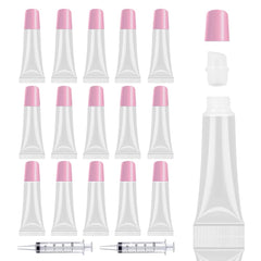 AMORIX tubes glosse à lèvres avec bouchon rose, prêt pour vos créations maison.