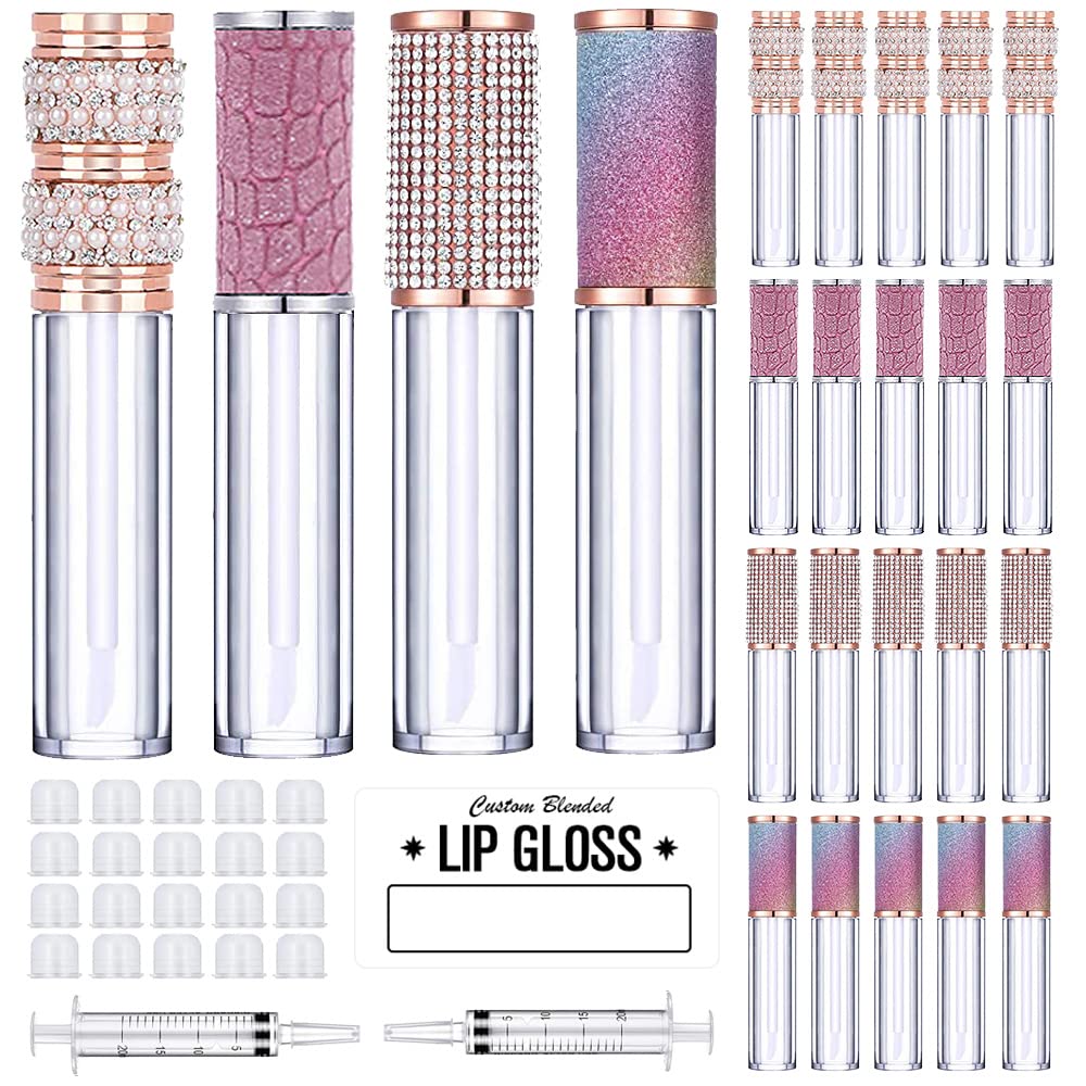 AMORIX tubes gloss cristaux strass pour un look chic et portable.
