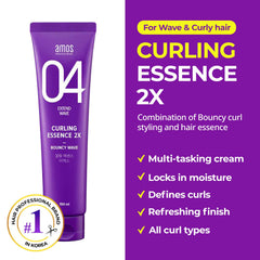Pump-top close-up of AMOS PROFESSIONAL Curl Defining Cream for easy styling.