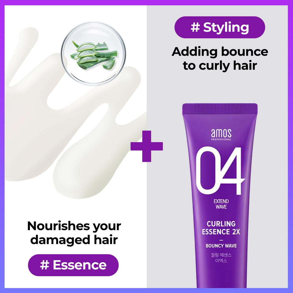 Texture swirl demonstrates lightweight formula from AMOS PROFESSIONAL curl cream.