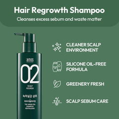 Shampoing AMOS PROFESSIONAL avec thé vert Jeju et thé blanc matcha pour cheveux hydratés