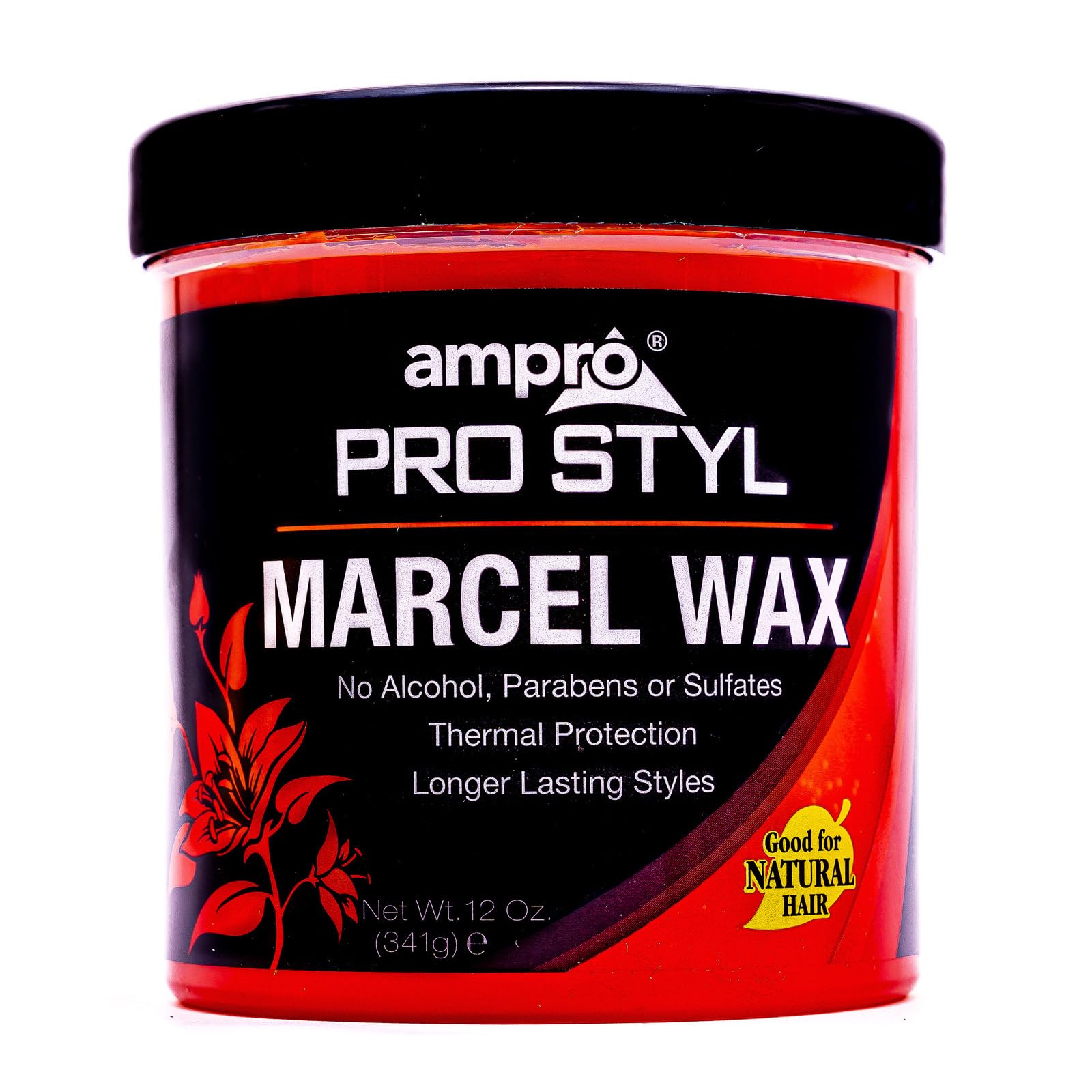 Marcel Wax d'AmPro, bouteille : tenue longue durée sans résidu pour tous types de cheveux.