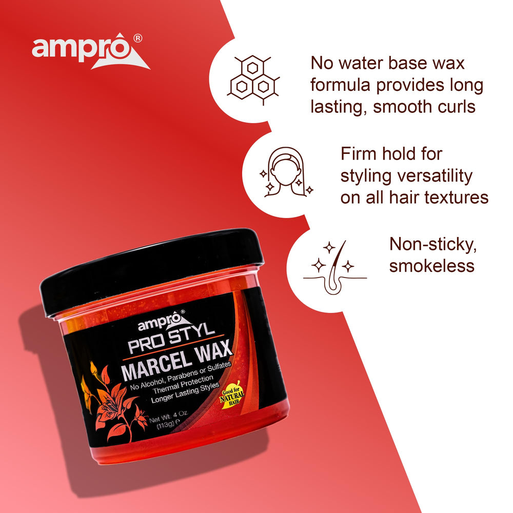AmPro Marcel Wax – tenue longue durée pour un look poli toute la journée.