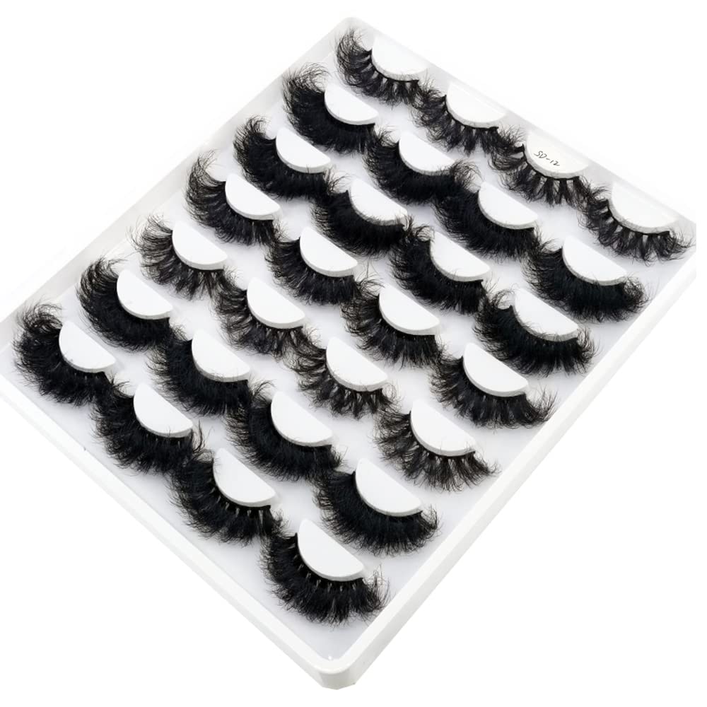 Aperçu du volume et de la courbure des cils AMSDCN 3D fluffy.