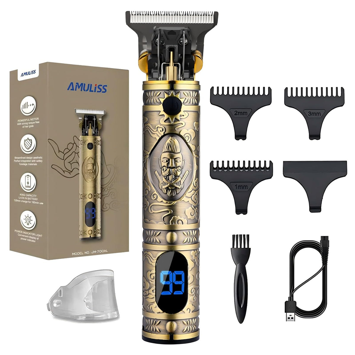 AMULISS Tondeuse professionnelle en main ergonomique pour des coupes précises