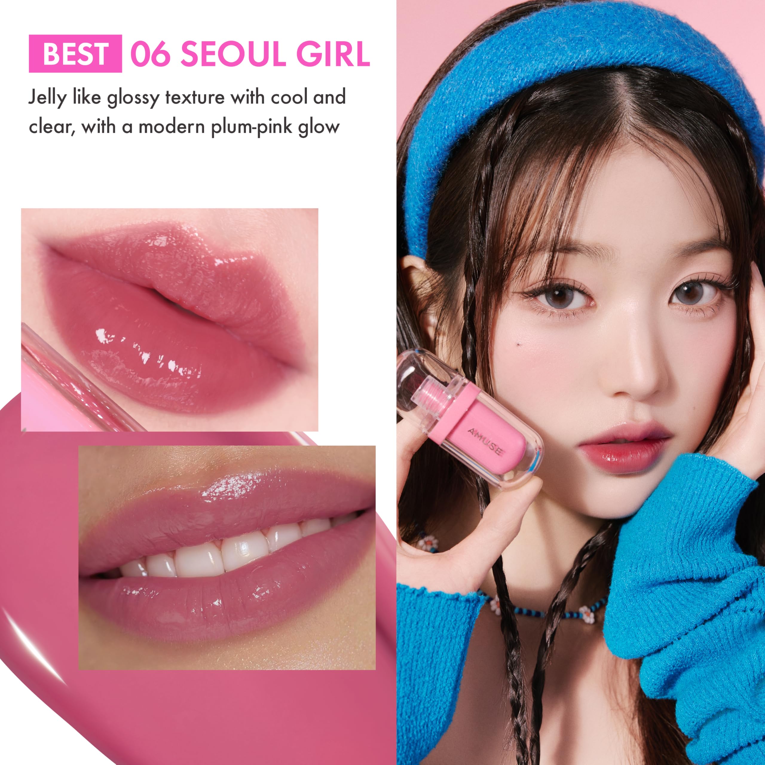 Durée potentielle jusqu’à 12 heures avec Amuse Seoul Jel-Fit Tint