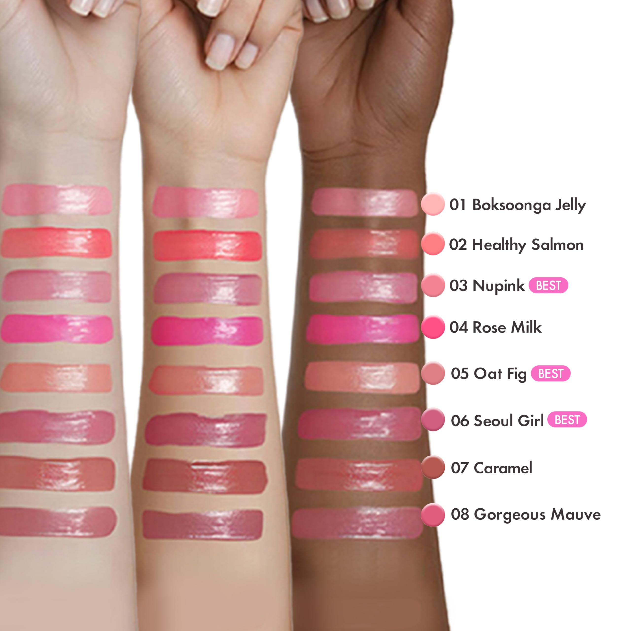 Pigmentation élevée d’Amuse Seoul Jel-Fit Tint pour couleur intense