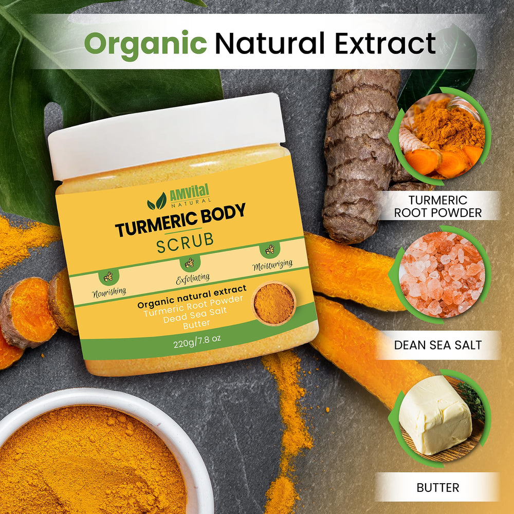 AMVital Ingrédients Naturels Curcuma – composants simples pour une routine naturelle.