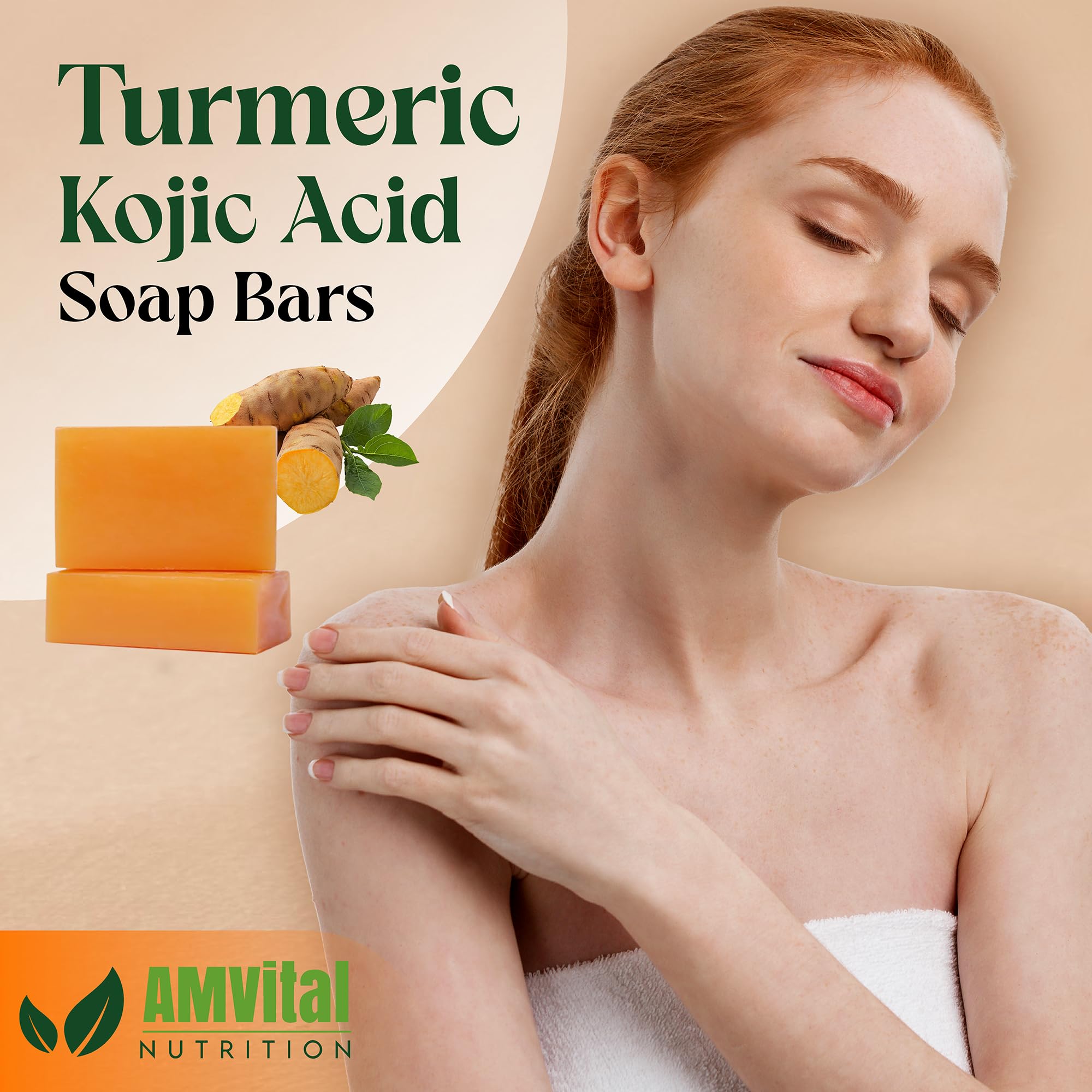 AMVital lot-deux-savons curcuma et acide kojique pour une routine quotidienne efficace.