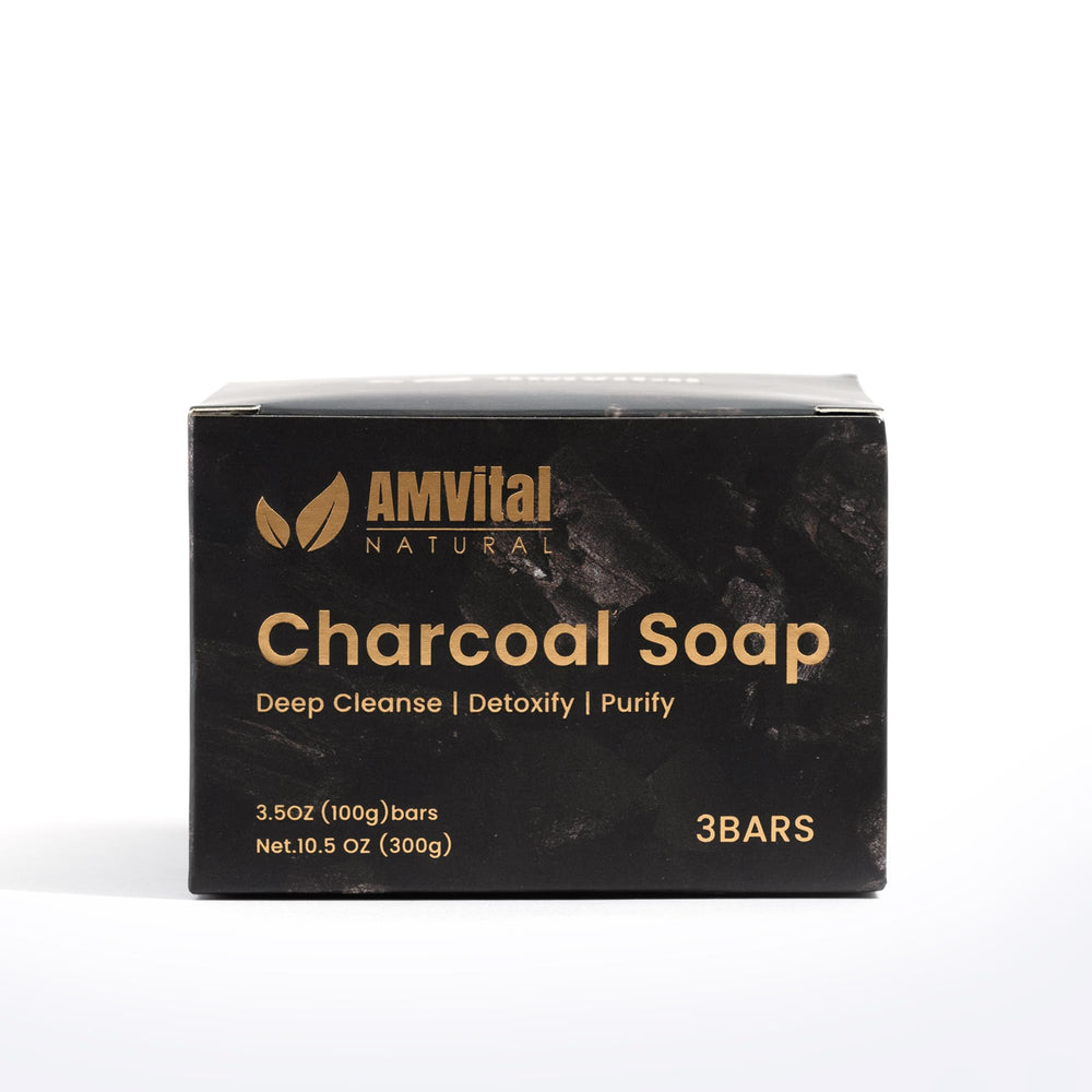 AMVital Savon Charbon ensemble végan cadeau, option éthique pour tous