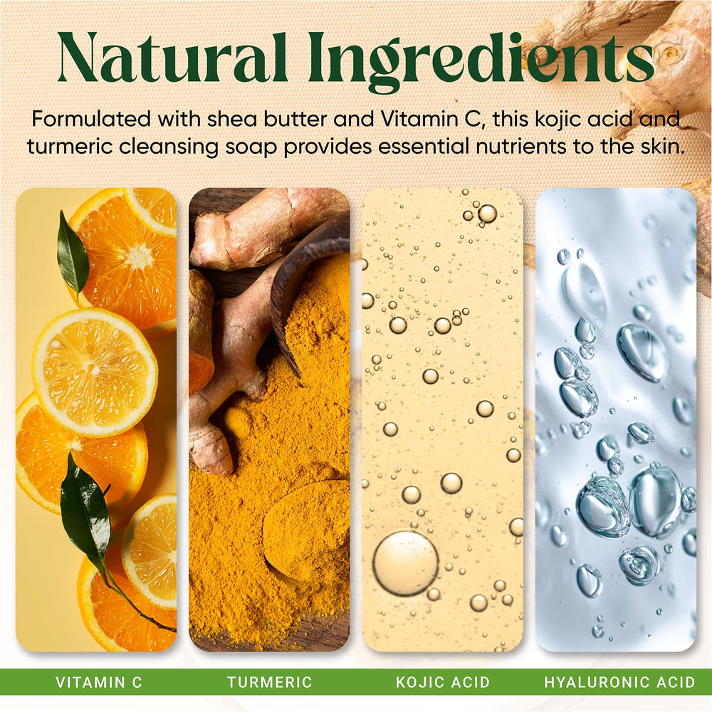 AMVital savon curcuma et acide kojique – rétinol et acide hyaluronique pour teint lumineux.