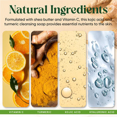 AMVital savon curcuma et acide kojique – rétinol et acide hyaluronique pour teint lumineux.