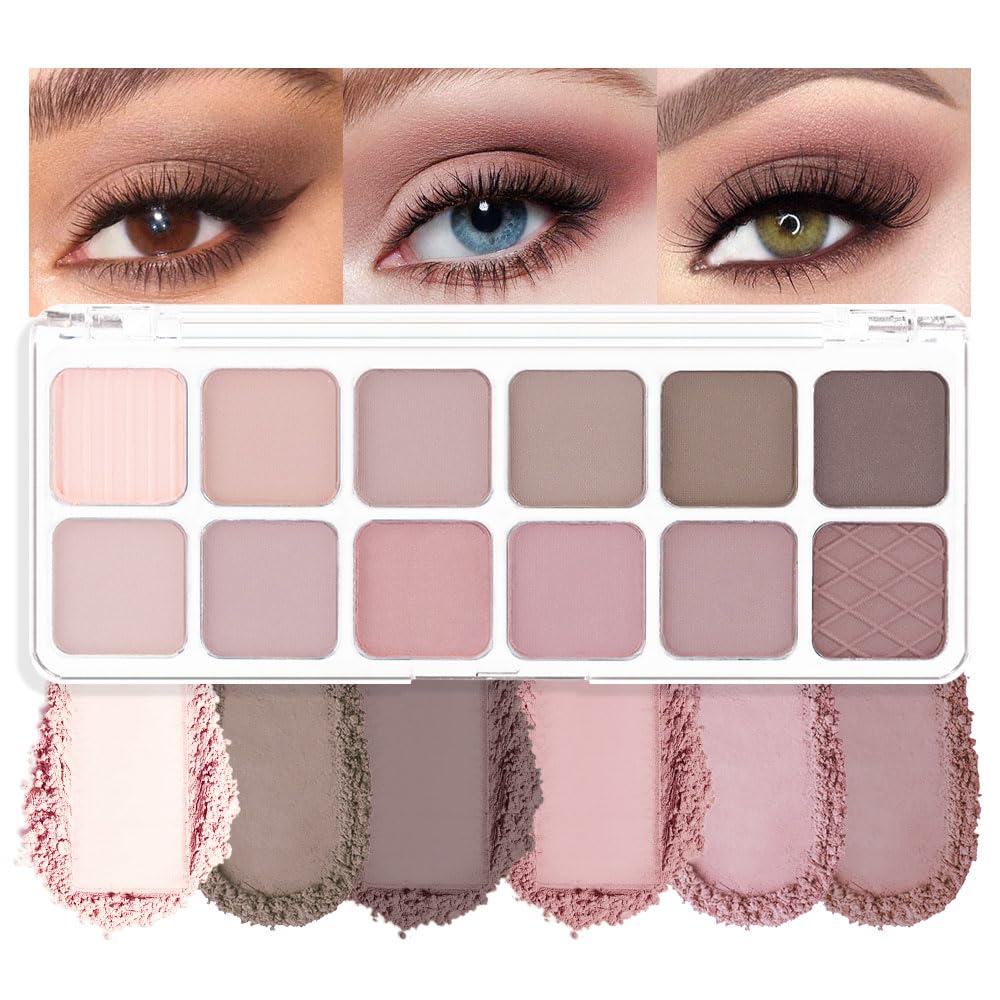 AMY'S DIARY palette 12 couleurs yeux rose clair violet: rendu polyvalent pour tous les maquillages