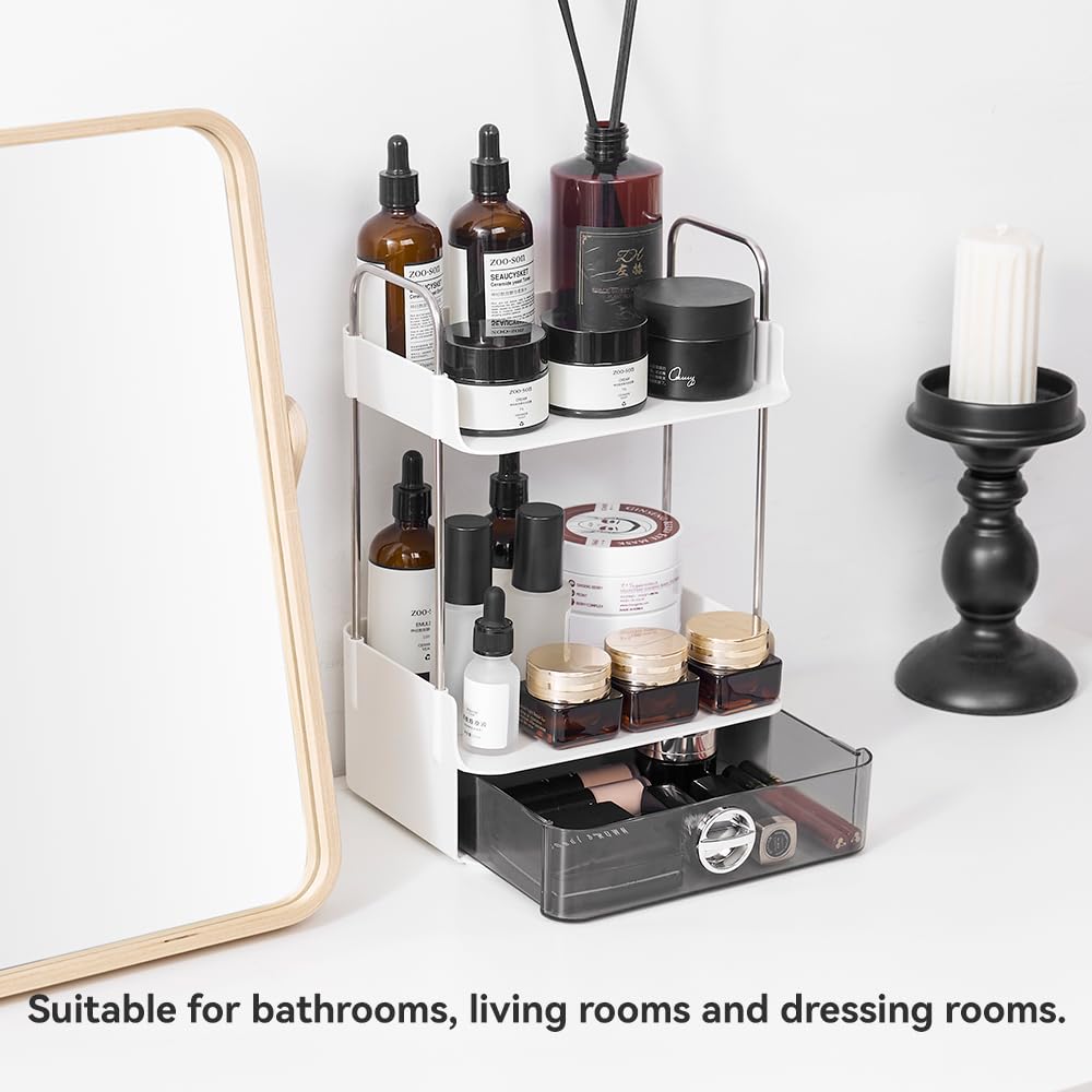 AmzAge organisateur compact pour maquillage, parfums et crèmes en ordre.