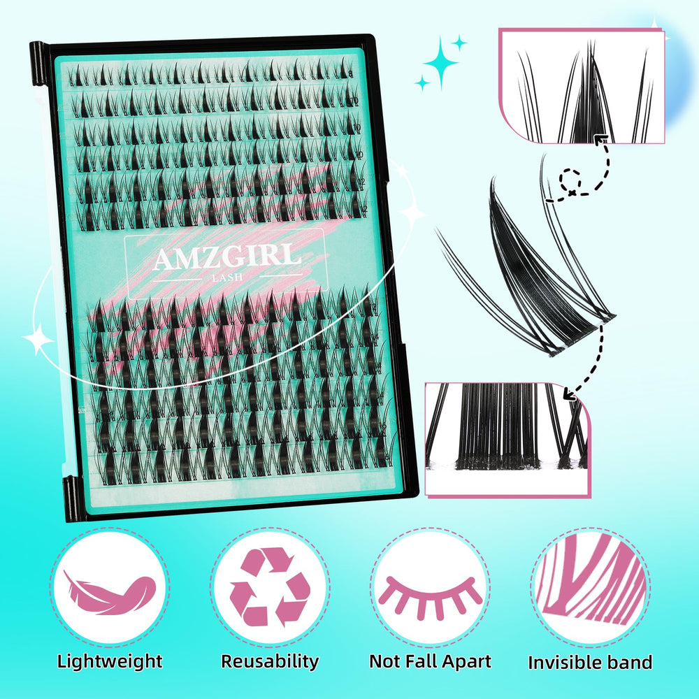 AMZGIRL LASH - bande invisible qui se fond dans l’œil pour un rendu discret.
