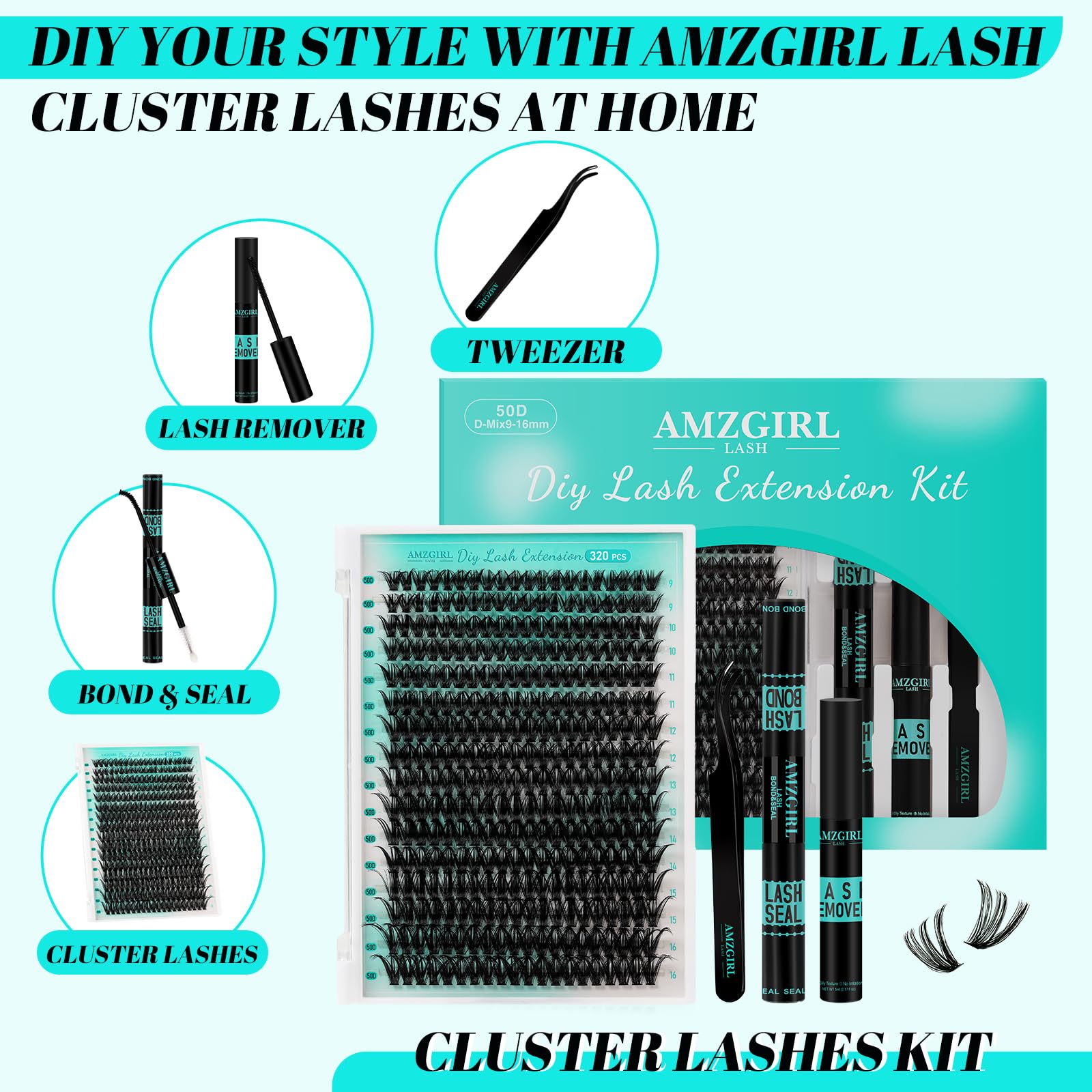 AMZGIRL LASH bond et scellant, tenue durable sans irritation.