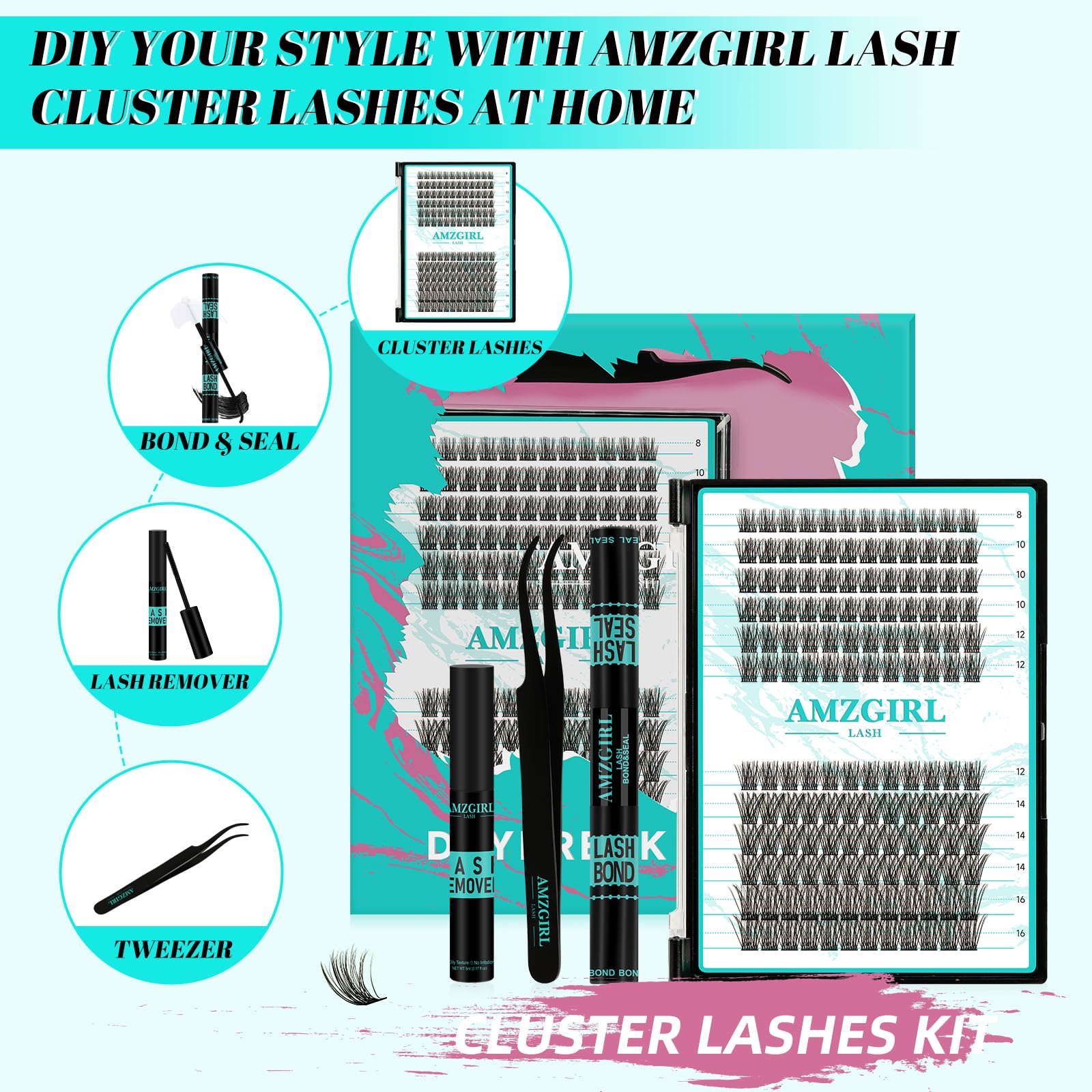 AMZGIRL LASH Colle et Sceau – adhérence durable pour une pose fiable.