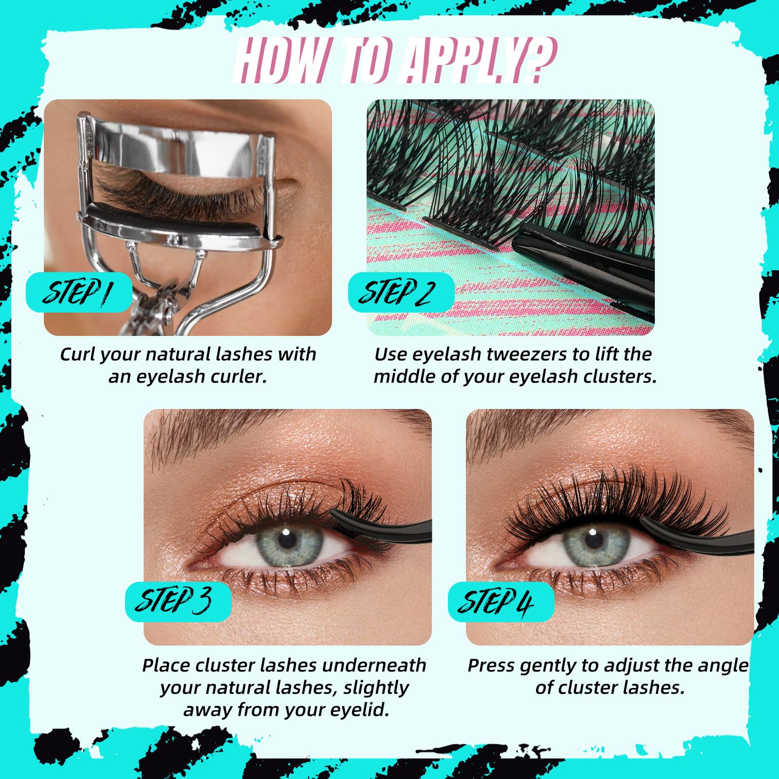 AMZGIRL LASH brosse courbée spirale pour application précise