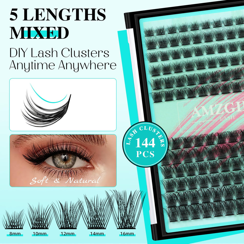 AMZGIRL LASH: longueurs 8-16 mm et boucles en D pour un look modulable.
