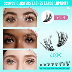 AMZGIRL LASH Lash Clusters, application facile à domicile.