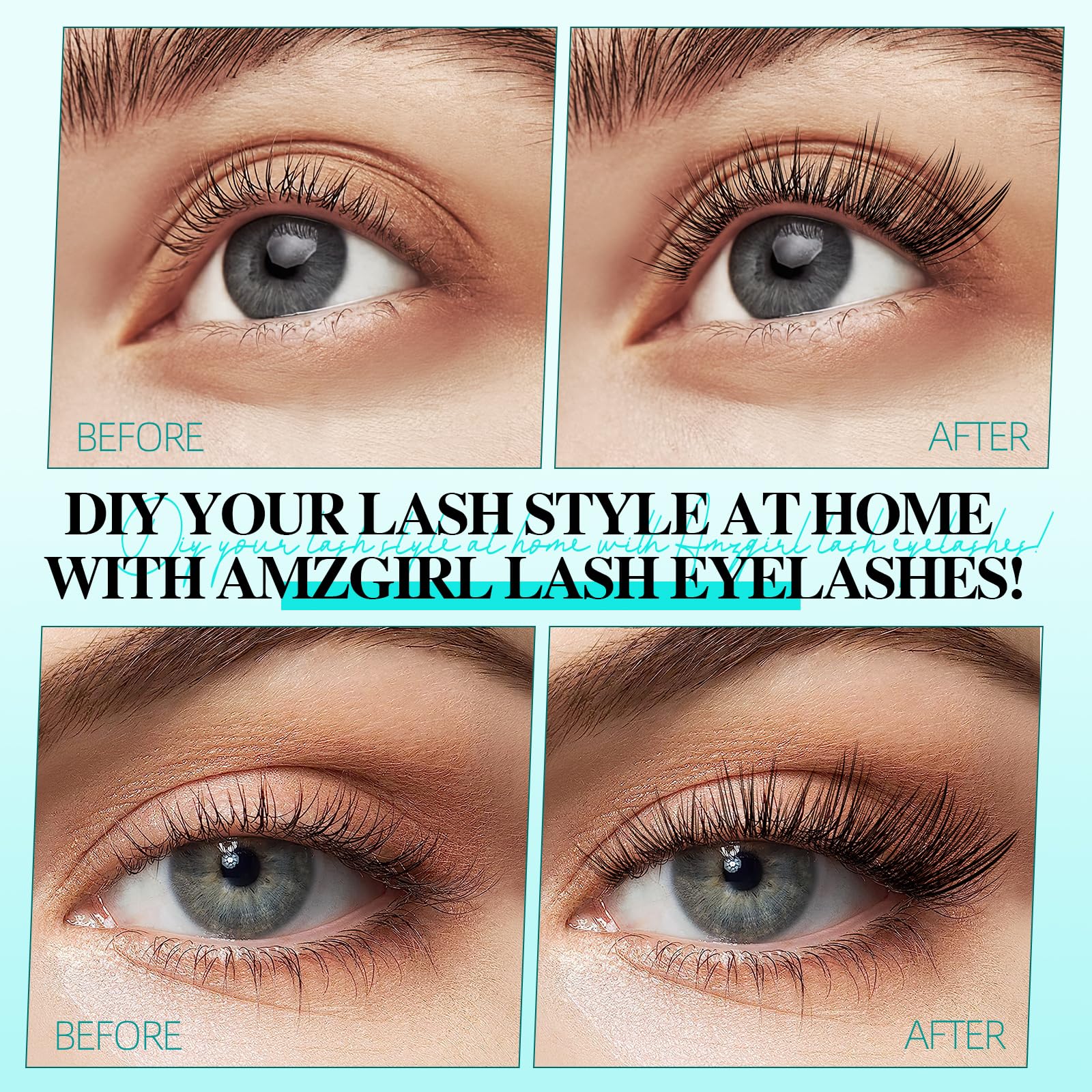 AMZGIRL LASH: application sans effort pour un effet naturel rapide.