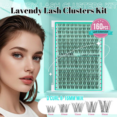 AMZGIRL LASH clusters cils D curl 8-16 mm pour un regard dégagé