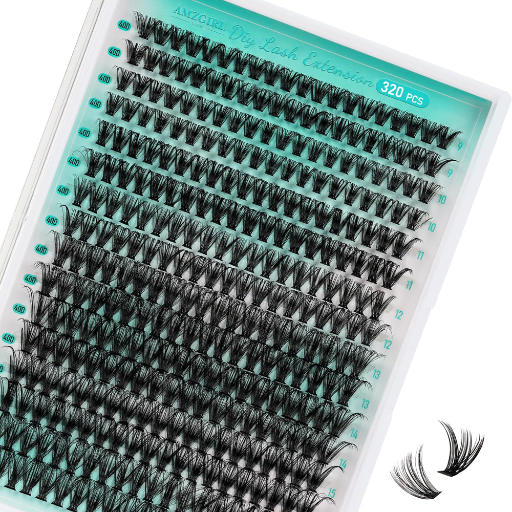 AMZGIRL LASH Lash Clusters, effet naturel 320 pièces, regard plus doux.