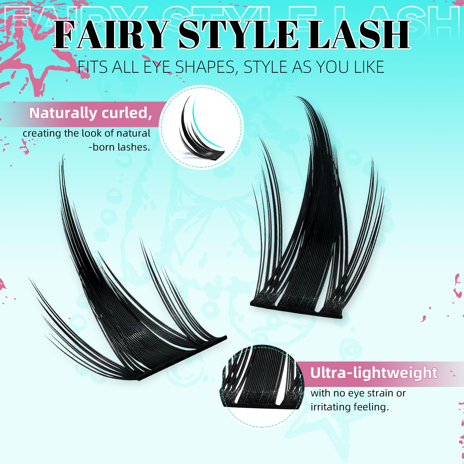 AMZGIRL LASH Clusters longueur 10-18mm, volume personnalisable selon occasion.