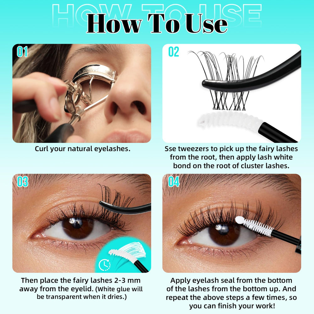 AMZGIRL LASH clusters naturels et légers pour port confortable