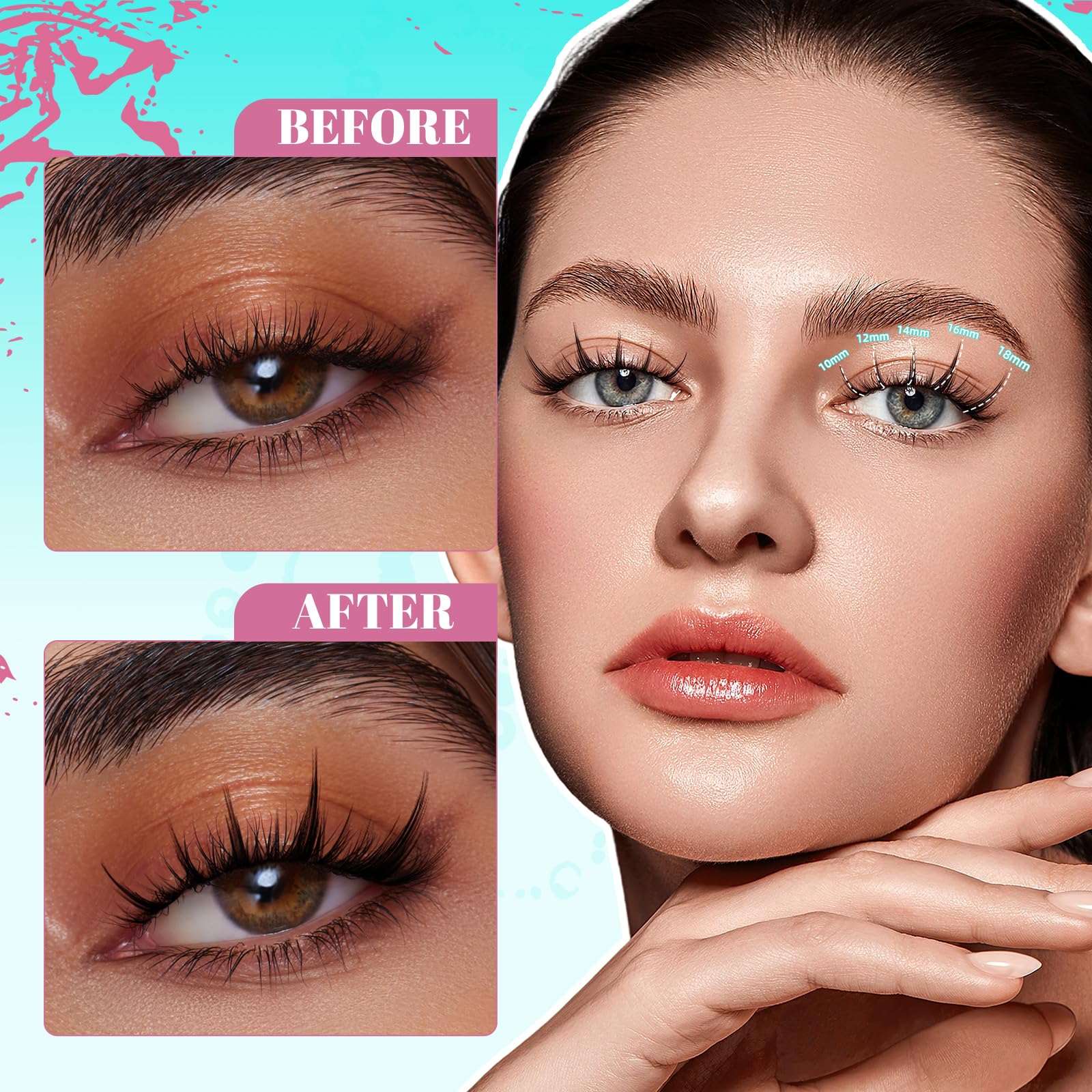 AMZGIRL LASH Clusters, solution beauté pratique à domicile pour séances maquillage.