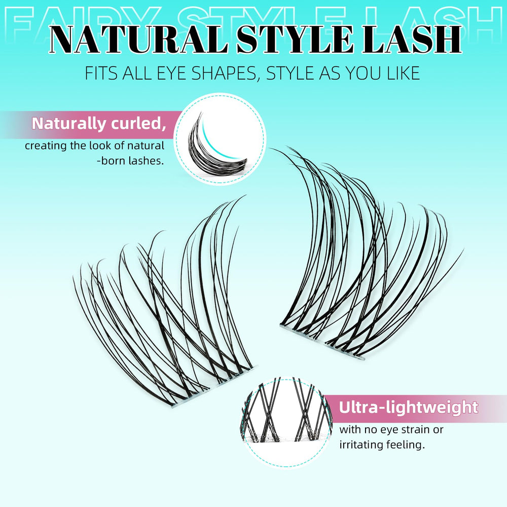 AMZGIRL LASH clusters PBT mémoire forme 0,05 mm durables sans nœuds