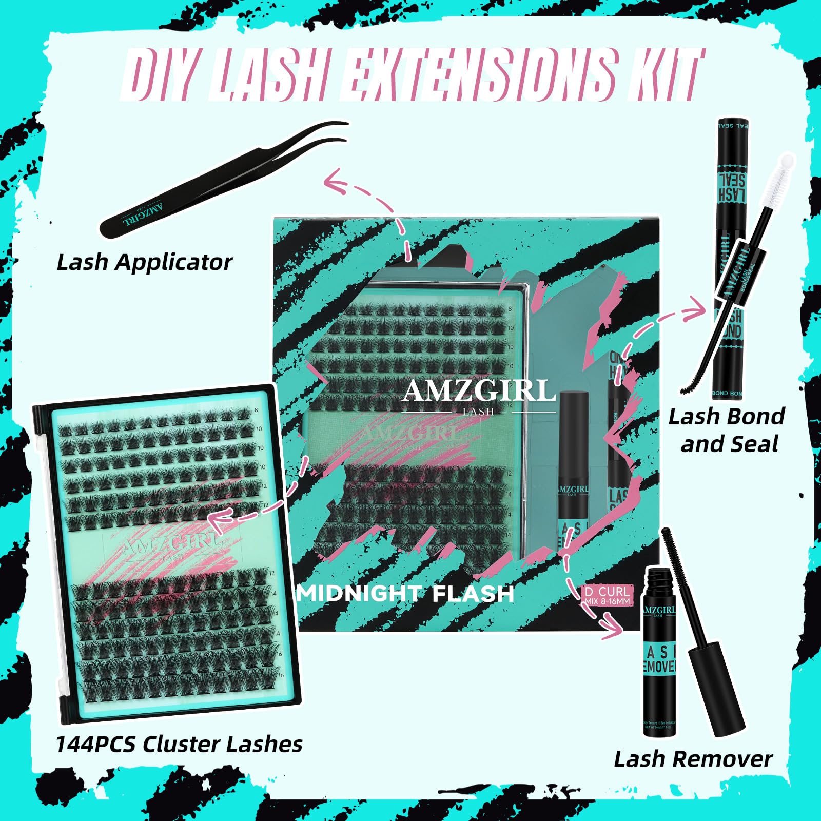 AMZGIRL LASH colle et scellant 2 en 1 pour tenue et protection
