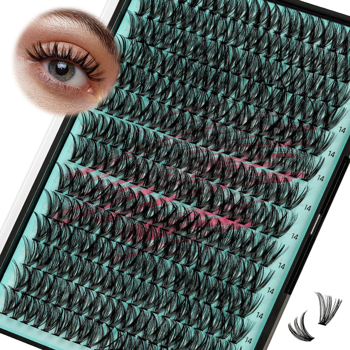 AMZGIRL LASH – ensembles cils densité 14 mm pour un effet naturel