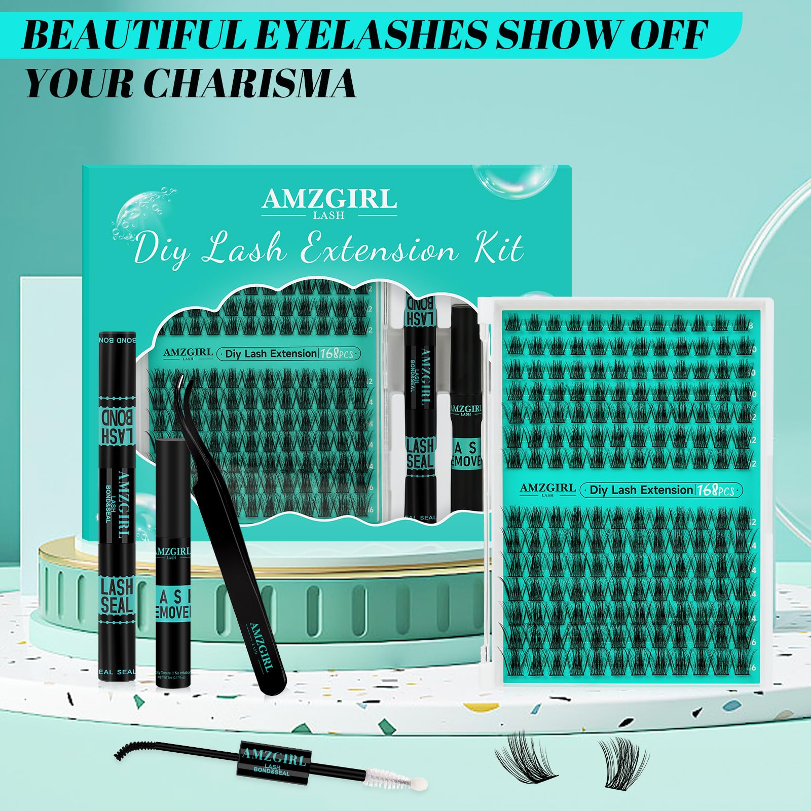 AMZGIRL LASH pinces ergonomiques pour poser facilement.
