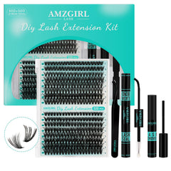 AMZGIRL LASH kit with 320 lashes on a tray for easy at-home styling