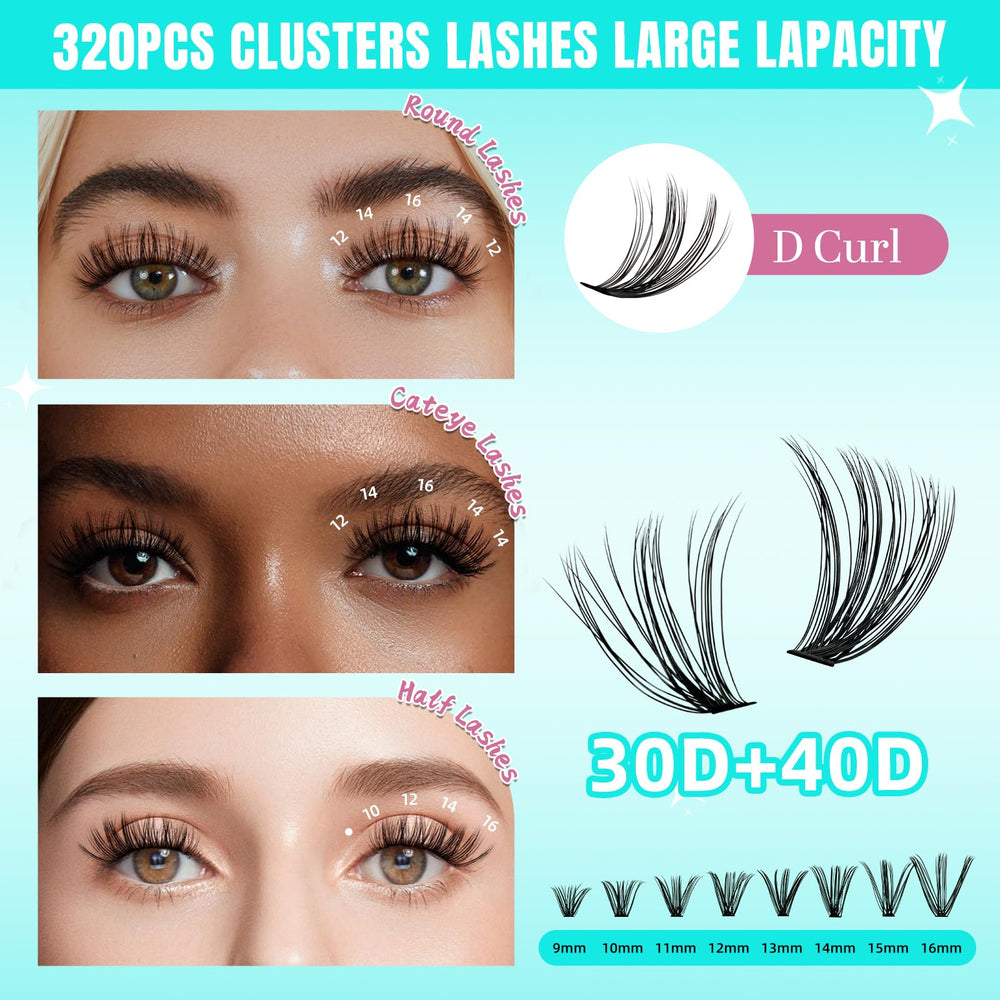 AMZGIRL LASH — extensions 30D et 40D pour varier le volume.