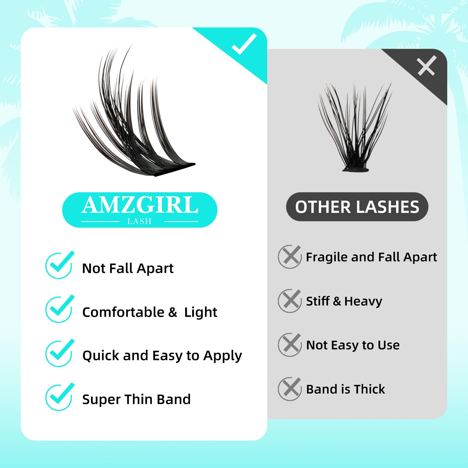 AMZGIRL LASH Fairy Cluster Manga 144pièces – effet manga pour un regard expressif